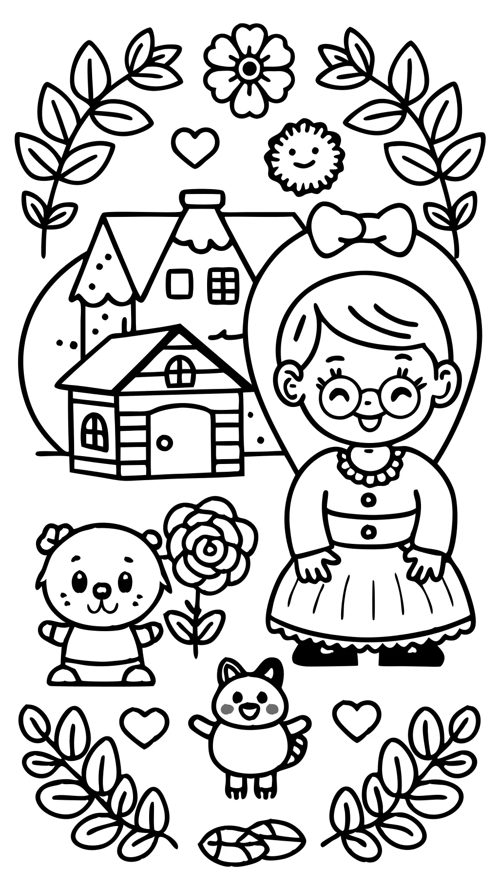 coloriages pour les grands-parents